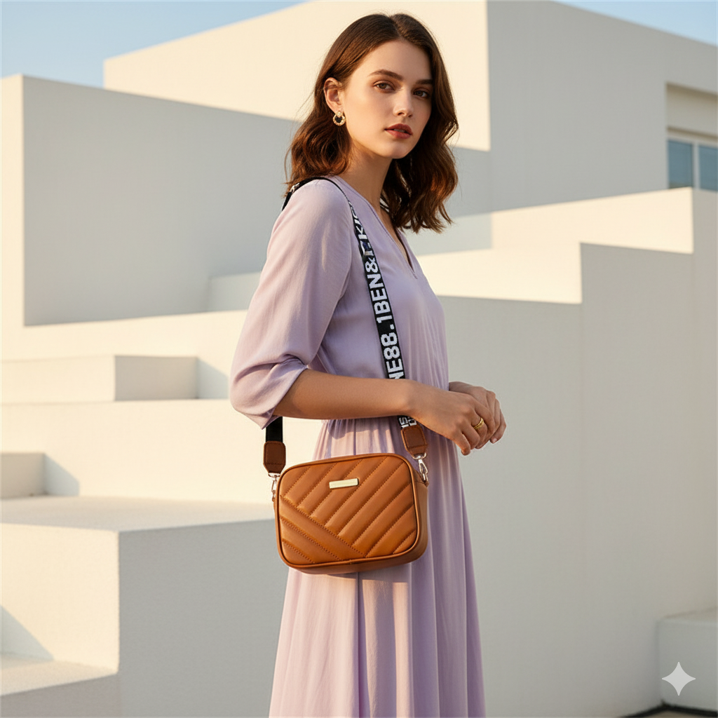 High-Quality Quilted Crossbody Bag – Stylish & Versatile