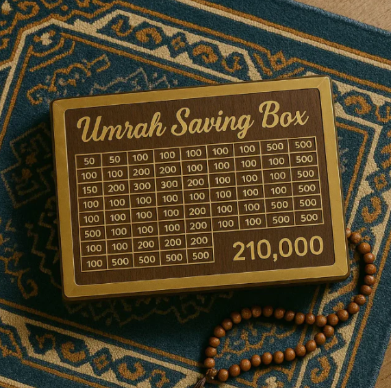Umrah Saving Box Save- 210,000 For Umrah