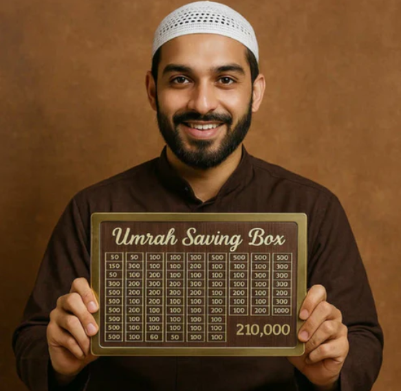 Umrah Saving Box Save- 210,000 For Umrah